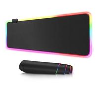 Tangxi RGB Gaming PC Hard Mouse Pad, Waterproof Large Size Thickening Prevent Slip LED Mouse Pad Computer Keyboard Mat, for Games Office