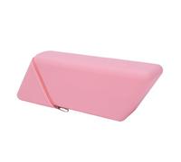 Tangxi Silicone Pen Holder Stylish Rhombus Pencil Case for Students and Office Workers in Pastel Colors Size 6.7 X 3.1 X 2.2in (Pink)