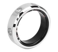 Tangxi Smart Health Ring for Women & Men, IP68 Water Proof Fitness Tracker Smart Ring with Sleep Monitoring, Support Bluetooth Photo Taking Multiple Sports Modes (12#)