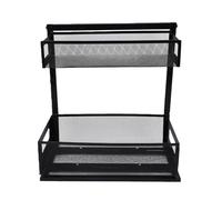 Tangxi Under Sink Organizer, Height Adjustable 2 Tier Under Kitchen Sink Organizer, Pull Out Cabinet Multi Purpose Storage Shelf for Bathroom Laundry Countertop Kitchen (Black)