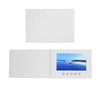 Tangxi Video Greeting Card, 210x150x10mm LCD Color Screen Multiple Format Support Built in Speaker, with Sticker Pack, for Wedding Decorations Restaurants Automotive Showroom (10inch)