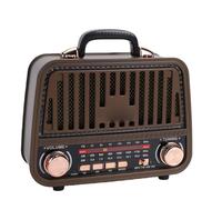 Tangxi Vintage Bluetooth Speaker AM FM SW Radio Portable Wireless Speaker with Retractable Antenna Rechargeable Battery for Home Travel Camping