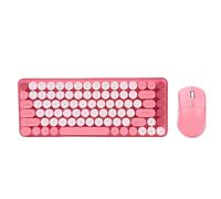 Tangxi Wireless Bluetooth Keyboard and Mouse Combo, 2.4G Dual Mode Round Keycaps Keyboard with Tilt Legs for Laptop PC and Office Use