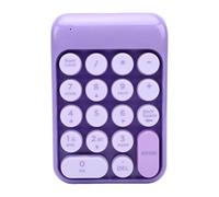 Tangxi Wireless Number Pad 18 Keys Bluetooth Numpad Keyboard Numeric Keypad with Soft Quiet Keystrokes for Laptop Desktop Accounting Data Entry (Purple)