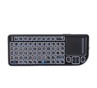 Tangxi Wireless TV Keyboard with Touchpad, 2.4G Bluetooth, Red LED | 2.4G and Bluetooth Dual Mode Connectivity, Support for PC for Android for Smart TVs, Red LED Backlight USB C Rechargeable