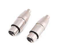 Tangxi XLR Adapter, 2Pcs XLR 3Pin Female to RCA Female Audio Mic Connector Adapter