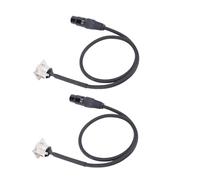 Tangxi XLR Pass Through Cable, D Type 3 Pin Connector with HiFi Sound Quality and Stable Connection, for Microphones Mixing Consoles Power Amplifiers Speakers (Silver)