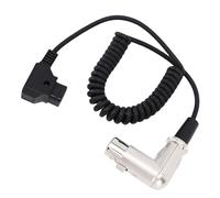 Tangxi XLR Right Angle Power Coiled Cable, 1m Spring Cable D Tap to 4 Pin XLR Connector, for LED Flash Panels DSLR Camcorders Film Equipment