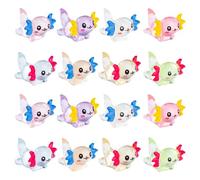 TANGZHIFEIYUE 16PCS Mini Resin Axolotl Miniature Figurine, 8 Colors Mini Plastic Animals for Aquarium Garden Micro Landscape DIY Dollhouse Decor