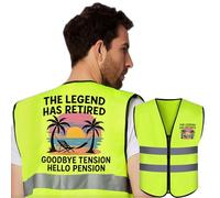 TANGZHIFEIYUE Retirement Gifts for Men, Funny Retirement Party Decoration & Present Idea Reflective Vest with Hilarious Message for Retirees Coworkers Bosses Friends