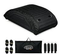 TANGZON 14 Cubic Feet Rooftop Cargo Bag, 400L Foldable Car Roof Bag with Storage Bag, Waterproof Roof Top Carrier with 4 Reinforced Straps & Anti-Slip Base, Fits Cars with or without Roof Rack, Grey