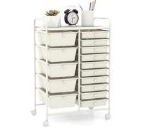 TANGZON 15 Drawer Storage Trolley, Multipurpose Rolling Utility Cart