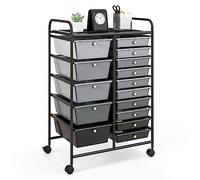 TANGZON 15 Drawer Storage Trolley, Multipurpose Rolling Utility Cart