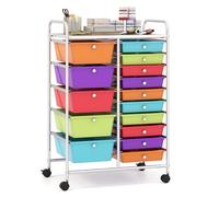 TANGZON 15 Drawer Storage Trolley, Multipurpose Rolling Utility Cart