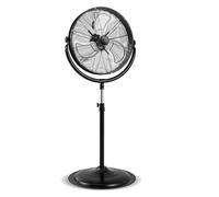 TANGZON 18"/20" High Velocity Pedestal Fan, Height Adjustable Air Cooling Fan with 3 Speed Settings, 360° Rotation & Aluminum Blades, Electric Floor Standing Fans for Home Bedroom Office Gym (20")