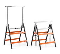 TANGZON 2 Pack Folding Saw Horses, Adjustable Trestle Stands