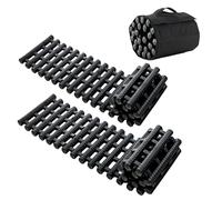 TANGZON 2PCS Recovery Traction Boards, Portable Emergency Traction Tracks for Off-Road Sand/Mud/Snow, Heavy Duty Traction Tire ladder Mat for Car Van AUV Truck (100 x 21 x 3 cm)
