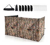 TANGZON 3-Person Hunting Blind Tent, Pop Up Military Ground Blind with Sliding Windows & Carrying Bag, Portable See Through Camouflage Camo Blind Tent (360 Degree See Through, 240 x 120 x 120 cm)