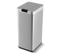 TANGZON 48L Automatic Sensor Kitchen Bin, 3-Layered Stainless Steel Touchless Infrared Motion Waste Bin with Soft Closure & Stay Open Lid, Fingerprint-Proof Smart Trash Can Dustbin for Home Office