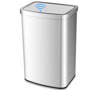 TANGZON 50L Sensor Bin, Automatic Motion Sensor Kitchen Bin with Infrared Lid, Soft Closure & Deodorant Box, Stainless Steel Touchless Fingerprint-Proof Smart Waste Trash Can for Home Office Bathroom