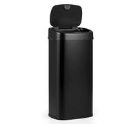 TANGZON 58L/68L Automatic Sensor Kitchen Bin, Double Touchless Infrared Motion Waste Bin with 2 Compartments, Soft Closure Lid & Non-slip Base, Fingerprint-Proof Smart Trash Can Dustbin (68L)