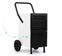 TANGZON 80L/Day Commercial Dehumidifier, 400m² Coverage Industrial Dehumidifiers with 2 Speeds, Auto Defrost, Pump Continuous Drainage & Wheels, Home Basement Building Air Dryer for Damp Mould