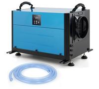 TANGZON Commercial Dehumidifier, Industrial Dehumidifiers with 24H Timer, Sleep Mode, Memory Restart, Digital Display & Drain Hose, Home Basement Warehouse Building Air Dryer (Blue, 80L/Day)
