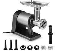 TANGZON Electric Meat Grinder, 2000W Aluminum Meat Mincer with 3 Grinding Plates, Reverse Function, 3 Sausage Stuffer Tubes & Kibbe Kit, Home Commercial Sausage Maker for Kitchen Restaurant