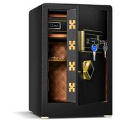 TANGZON Electronic Safe Box, Steel High Security Cabinet Safe with 2/3 Access Ways, Warning System, Digital Keypad, Removable Shelf & Keys for Home Office Hotel (38x36x58cm, with Built-in Safe)