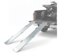 TANGZON Folding Loading Ramps 2 Pack, 400 kg Vehicle Loading Ramps (2 Pack) | 180 x 22.5 cm, Foldable Metal Ramp Set with Handles, For Motorcycles, ATVs, Mowers, Trailers & Pickup Trucks