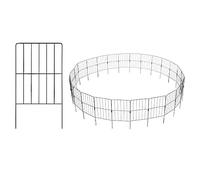 TANGZON Garden Fence, Rustproof Metal Wire Fencing Panel Border with 360° Rotatable Connectors, Decorative Animal Barrier Landscape Flower Edging (25 Pack, Total 27ft x 24in)