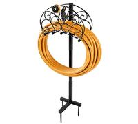 TANGZON Garden Hose Stand, 65cm Freestanding Heavy Duty Water Hose Holder, Detachable Metal Garden Pipe Hose Storage Organizer