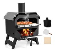 TANGZON Outdoor Pizza Oven, Wood Fired Pizza Cooker with Pizza Peel