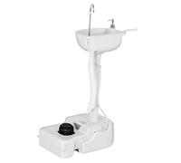 TANGZON Portable Camping Sink, Wash Hand Basin Stand with Wheels, Towel Holder & Soap Dispenser, 17L Capacity Handwash Sink for Outdoor Events Worksite Gathering Picnic (Without 24L Sewage Tank)