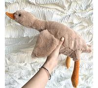 Tanha 50cm Goose Plush Toy - Cute and Portable Stuffed Animal for Any Adventure (50cm, Brown)