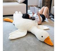 Tanha Giant 190cm Goose Plush Toy - Goose Stuffed Animal Adorable, Cuddly, and Perfect for Snuggles（White, 190cm）