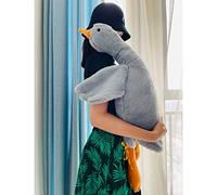 Tanha Goose XXL Cuddly Toy, Kawaii Plush, Duck Soft Toy, Large, Grey, 90 cm