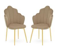 tania mink velvet dining chairs with gold legs in a pair