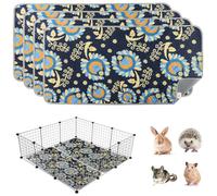 Tanice 2 Pack Guinea Pig Mats, Reusable Rabbit Cage Liner, Washable Guinea Pig Pee Pads for Small Animals 48" X 24"