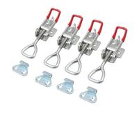 Tanice 4PCS Adjustable Toggle Clamp 180kg 400Lbs Holding Capacity Hasp Clamp Steel Latch Catch Clip Pull Action Latch for Tool Boxes, Trunk, Cases