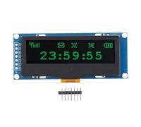 TANIQIACA 2.23 Inch Organic LED Display Module, 128x32 Resolution, SSD1305 Controller, SPI/I2C Interface, for Industrial Control, Comm Equipment, and DIY Electronics (MRC162C Green Display)