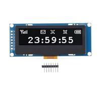 TANIQIACA 2.23 Inch Organic LED Display Module, 128x32 Resolution, SSD1305 Controller, SPI/I2C Interface, for Industrial Control, Comm Equipment, and DIY Electronics (MRC162A White Display)