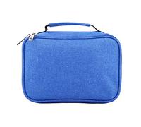 TANIQIACA 72 Slots Multifunction Foldable Fabric Pencil Case, Large Capacity Zipper Pen Bag for Organizing and Carrying Art Pencils, High Quality Sturdy and Dirt Material, (Blue)