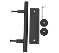 TANIQIACA Black Barn Door Pull Handle, Heavy Duty Two Side Sliding Door Handle for Closet Shed Garage Gate, Modern Furniture Pull Hardware with Mounting Kit