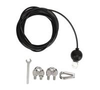 TANIQIACA Durable Black Pulley Cable Fitness System - 4m Heavy Duty Steel Wire Rope for Effective Home and Gym Training - Adjustable for Optimal Muscle Development (5m / 16.4ft)