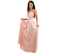 Taniri Infinity Dress - Convertible Multiway Maxi Long Transformer Gown Dress - Bridesmaid Bridal Party Wedding - Strap Wrap, Blush, One Size
