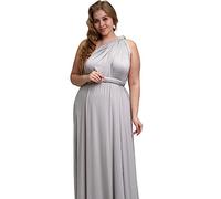 Taniri Infinity Dress - Convertible Multiway Maxi Long Transformer Gown Dress - Bridesmaid Bridal Party Wedding - Strap Wrap, Dove Grey, Large