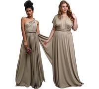Taniri Infinity Dresses for Bridesmaids - Maternity Dress - Christmas Dress for Women - Bridesmaid Dress for Wedding, Light Taupe, One size