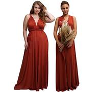 Taniri Infinity Dresses for Bridesmaids - Maternity Dress - Christmas Dress for Women - Bridesmaid Dress for Wedding, Paprika, One size