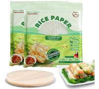 TANISA 76 Sheets - 2 Packs Rice Paper Wrappers for Spring Rolls, Rice Paper Sheets, Gluten Free Wonton, Traditional Fresh Rolls, Papel de arroz comestible - 8.7 in (2 x 12 oz)